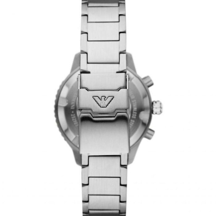 Emporio Armani Men's Diver Chronograph Black Dial Stainless Steel Watch - AR11360 - Image 4